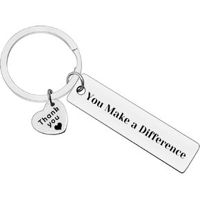 Xiahuyu Thank You Gifts Keychain You Make A Difference Keychain Thank You Gifts for Employee Coworker Team Mentor Teacher Appreciation Gifts for Nurse Doctor Volunteer Social Worker Bus Driver