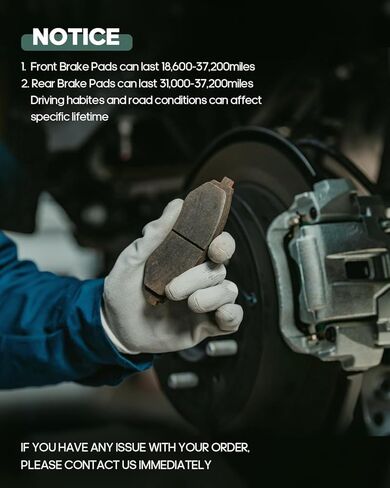 SCITOO Ceramic Brake Pads, 4pcs Front Brake Pads Brakes Kits fit for 2003-2006 for Dodge for Durango,2002-2005 for Dodge for Ram 1500 in Saudi Arabia