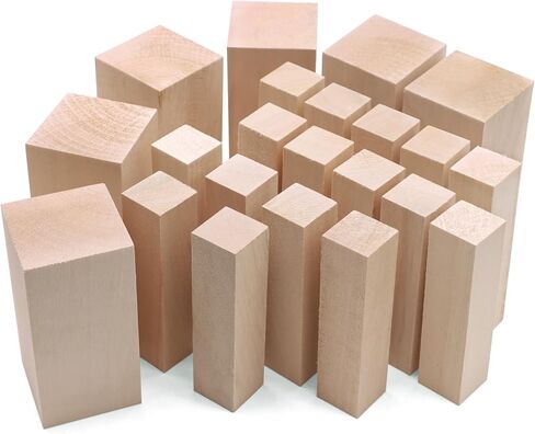 10PCS Basswood Carving Block, VIBRATITE Whittling Wood Carving Kit, Unfinished Bass Wood Block for Beginners Carving DIY Wood Carving Crafts (6"x2"x2", 2"x2"x2") in Kuwait