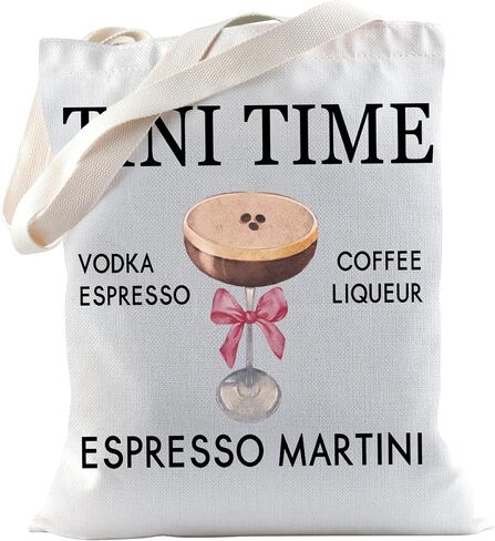 TSOTMO Espresso Martini Makeup Bag Tini Time Gift Cocktail Alcohol Martini Gift Martini Lovers Zipper Pouch (TINI TIME) in Kuwait