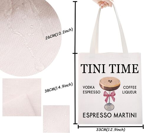 TSOTMO Espresso Martini Makeup Bag Tini Time Gift Cocktail Alcohol Martini Gift Martini Lovers Zipper Pouch (TINI TIME) in Kuwait