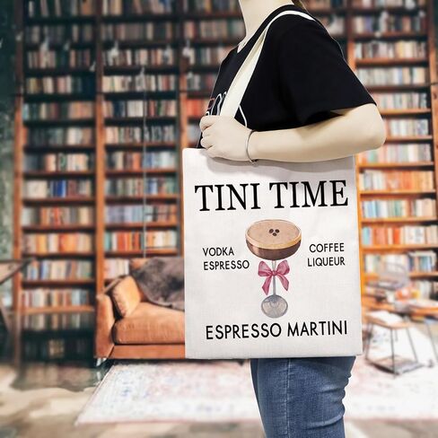 TSOTMO Espresso Martini Makeup Bag Tini Time Gift Cocktail Alcohol Martini Gift Martini Lovers Zipper Pouch (TINI TIME) in Kuwait
