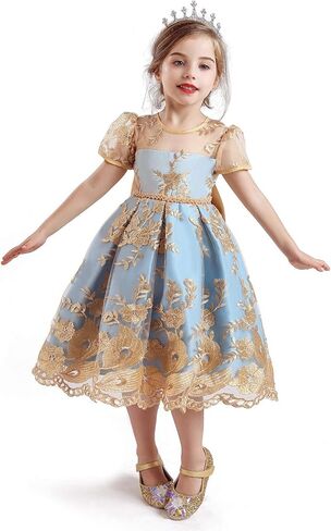 TTYAOVO Flower Girl Dress Princess Birthday Party Wedding Gown in Kuwait