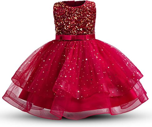 TTYAOVO Flower Girl Dress Princess Birthday Party Wedding Gown in Kuwait