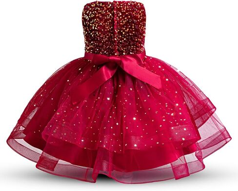 TTYAOVO Flower Girl Dress Princess Birthday Party Wedding Gown in Kuwait
