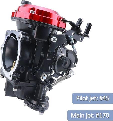 CV40 Carburetor with Choke Cable, for Harley Davidson Sportster XL XLH 883 1200 Softail Touring Dyna Road King Carb 27421-99 (Golden Cover) in Kuwait