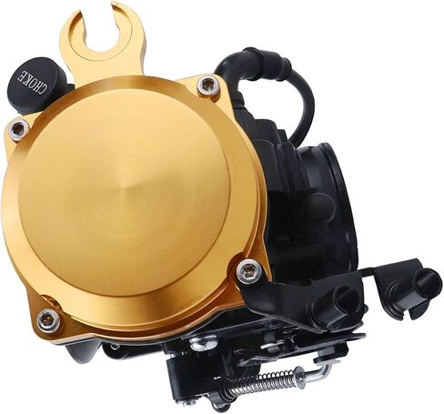CV40 Carburetor with Choke Cable, for Harley Davidson Sportster XL XLH 883 1200 Softail Touring Dyna Road King Carb 27421-99 (Golden Cover) in Kuwait