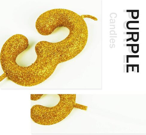 4th Glitter Birthday Candles, Purple Pink Birthday Number Candle for Cake Topper Decorations for Girls Birthday Party Wedding Anniversary Celebration Supplies in Saudi Arabia
