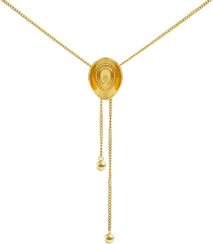 Gold Western Cowgirl Hat Necklace for Women, Cowgirl Accessories, Bolo Tie Cowboy Necktie Western Long Necklace Jewelry Gift in Saudi Arabia