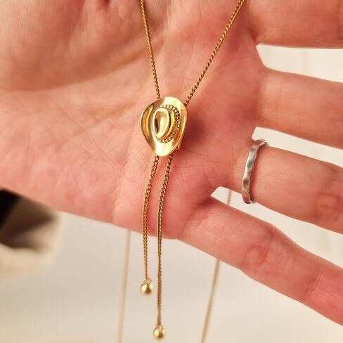 Gold Western Cowgirl Hat Necklace for Women, Cowgirl Accessories, Bolo Tie Cowboy Necktie Western Long Necklace Jewelry Gift in Saudi Arabia