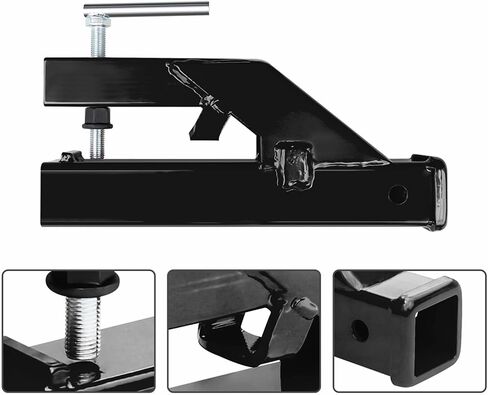 Clamp On Trailer Hitch Receiver 2 Inch Ball Mount Adapter for Tractor Bucket Fits All 2" Hook Inserts in Saudi Arabia
