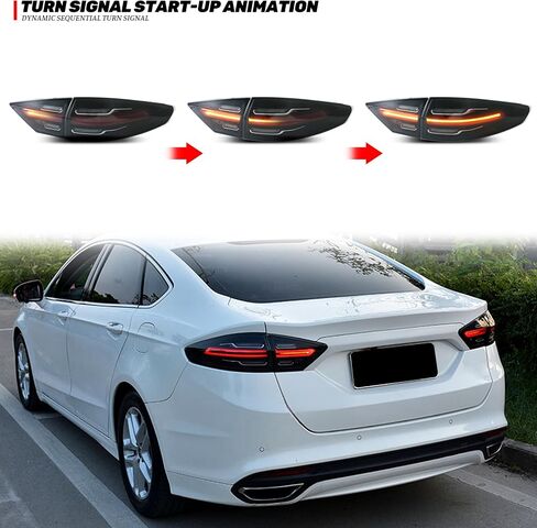 New Accessory Compatible with Ford Fusion 2013-2016 Full LED Tail Lights with Sequential Turn Signal Dynamic Animation Rear Lamps Assembly in Saudi Arabia