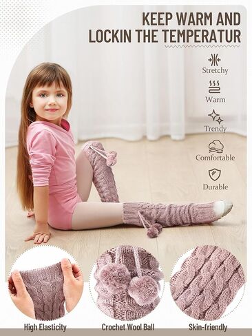 JaGely 6 Pairs Kawaii Leg Warmers Y2K Harajuku Leg Warmers for Girls Women Japanese Leg Warmers Cute Knitted Lolita Costume in Kuwait