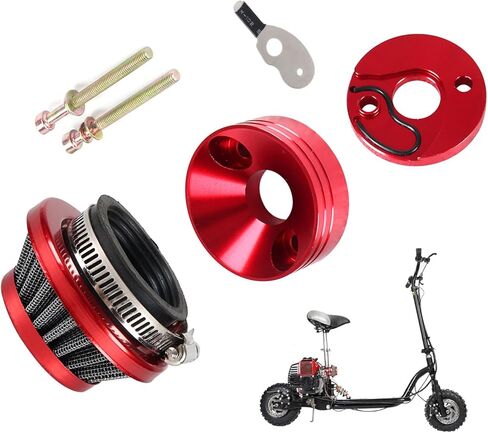 أجزاء مجموعة أدوات خنق فلتر الهواء 44 مم لشوطتين 23cc 33cc 43cc 47cc 49cc 50cc MOTOVOX MVS Mini Pocket Kids Dirt Bike ATV Go Kart Big Foot Goped Blad Stand Up EVO تعمل بالغاز Moby XS 33 سكوتر أحمر in Kuwait