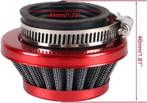 أجزاء مجموعة أدوات خنق فلتر الهواء 44 مم لشوطتين 23cc 33cc 43cc 47cc 49cc 50cc MOTOVOX MVS Mini Pocket Kids Dirt Bike ATV Go Kart Big Foot Goped Blad Stand Up EVO تعمل بالغاز Moby XS 33 سكوتر أحمر in Kuwait