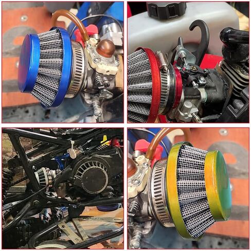 أجزاء مجموعة أدوات خنق فلتر الهواء 44 مم لشوطتين 23cc 33cc 43cc 47cc 49cc 50cc MOTOVOX MVS Mini Pocket Kids Dirt Bike ATV Go Kart Big Foot Goped Blad Stand Up EVO تعمل بالغاز Moby XS 33 سكوتر أحمر in Kuwait