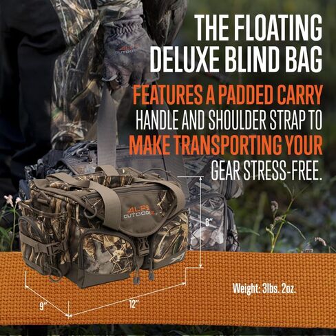 ALPS OutdoorZ Deluxe Floating Blind Bag - Standard Size, Mossy Oak Shadow Grass Habitat - Waterproof Hunting Duffel Bag, with Removable Dividers, Thermos Sleeve & Padded Shoulder Strap - New in Saudi Arabia