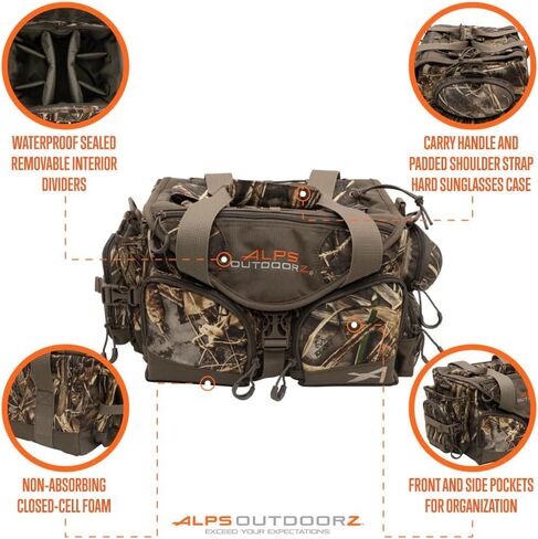 ALPS OutdoorZ Deluxe Floating Blind Bag - Standard Size, Mossy Oak Shadow Grass Habitat - Waterproof Hunting Duffel Bag, with Removable Dividers, Thermos Sleeve & Padded Shoulder Strap - New in Saudi Arabia