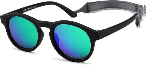 Pro Acme Baby Infant Sunglasses, Polarized Round Frame with Strap, TPEE Rubber Flexible for Newborn 0-24 months in Kuwait