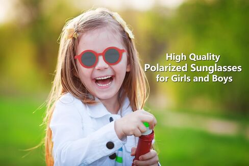 Yogo Vision Polarized Round Sunglasses for Kids Cute Children's Shades Girl Boy Classic Sun glasses in Saudi Arabia