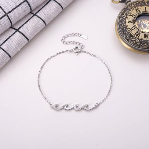 هدية أفضل صديق من Kvekstio، سوار الصداقة الساحر المموج المتلألئ لأصدقاء أخت BBF Bestie، من خلال أمواج الحياة in Saudi Arabia