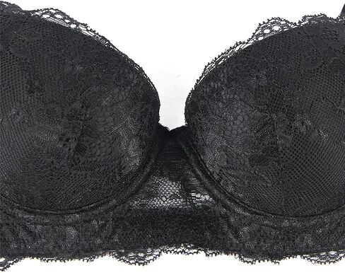 Women Lace Underwire Bra Shaping Everyday Bra 3/4 Coverage Bralettes Light Lift V Neck T-Shirt Bra (34B-40DD) in Saudi Arabia