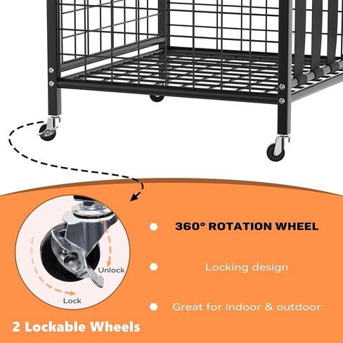 WALMANN Garage Sports Equipment Organizer, Ball Storage Rack Indoor/Outdoor Rolling Ball Cart with Wheels in Saudi Arabia