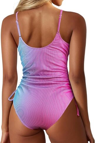 Viottiset Women's Ruched Drawstring One Piece Swimsuit Tummy Control High Cut 2025 Bathing Suit in Saudi Arabia