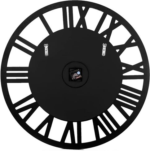 SHYFOY 34" Oversize Wall Clock Living Room Decor, Extra Large Decorative Mirror Wall Clocks, Silver Wall Decor Big Clocks Modern Roman Numerals Home Decor, Acrylic Mirror Finish in Kuwait