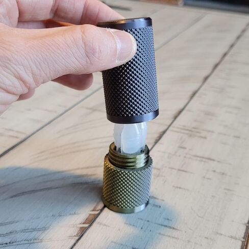 Znet3D Eye Drop Vial Holder & Travel Carry Case - Securely Holds Three (3) Single-Use Vials - Screw-On Lid, Knurled Pattern - Keep Vials Safe & Secure While Traveling (Silver) in Kuwait