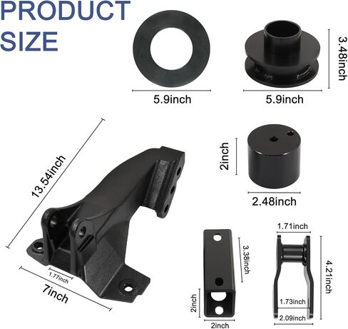 مجموعة تسوية مقاس 2.5 بوصة مع دعامة نقل شريط المسار متوافقة مع شاحنات Ford Super Duty F150 F250 وF450 4WD 2011-2020 استبدال# 66-2726 in Kuwait