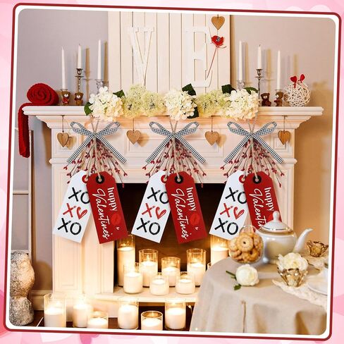 ديكور معلق خشبي لعيد الحب، مقبض باب لعيد الحب، لافتة باب لعيد الحب، ديكورات جدارية لعيد الحب مع قوس منقوش باللونين الأبيض والأسود لمنزل المزرعة والباب الأمامي للمطبخ in Kuwait