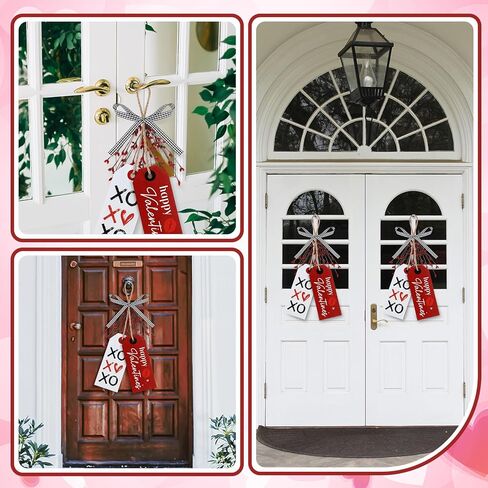 ديكور معلق خشبي لعيد الحب، مقبض باب لعيد الحب، لافتة باب لعيد الحب، ديكورات جدارية لعيد الحب مع قوس منقوش باللونين الأبيض والأسود لمنزل المزرعة والباب الأمامي للمطبخ in Kuwait