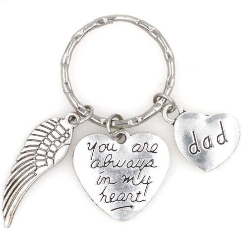 You Are Always in My Heart Angel Wing Family Charm Keychain in Saudi Arabia