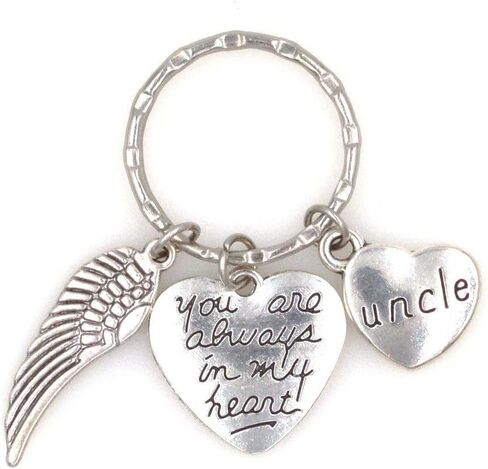 You Are Always in My Heart Angel Wing Family Charm Keychain in Saudi Arabia