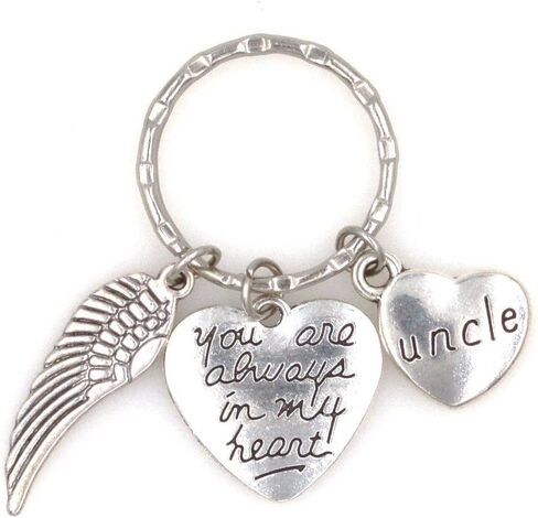 You Are Always in My Heart Angel Wing Family Charm Keychain in Saudi Arabia