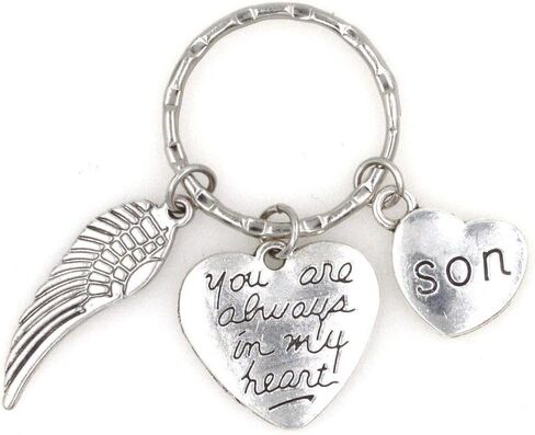 You Are Always in My Heart Angel Wing Family Charm Keychain in Saudi Arabia