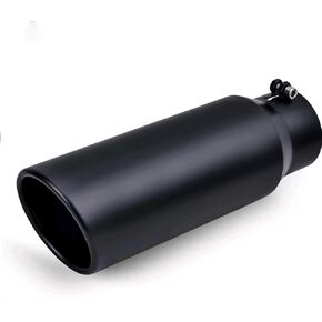 Exhaust Tip 3"Inlet 4"Outlet 12" Length Bolt On Stainless Steel Black Diesel Exhaust Tail Pipe Muffler Tip