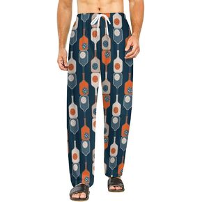 Pickleball Paddle Vintage Men's Pajama Pants Lounge Pajama Bottoms Sleepwear