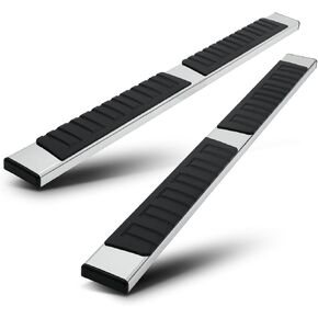 M-AUTO 6" Running Boards Replacement for 1999-2016 Ford F-250 F-350 Crew Cab Factory Style Left Right Stainless Steel Step Bar, Chrome