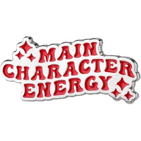 Main Character Energy Pin, Zinc Alloy Enamel Lapel Pin Inspirational Pins for Woman Clothing Bags Hats
