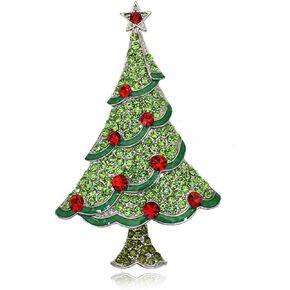 Christmas Pins for Women Cute Christmas Brooch Jewelry Gold Sparkling Rhinestone Jingle Bell Pins Enamel Christmas Tree Xmas Bow Tie Pins Christmas Gifts Stocking Stuffers for Women