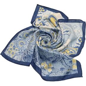 Square Scarf for Women 27"27'' Scarves Cotton Feeling Neckerchief Printed Floral Headscarf Hair Wraps 1/2/3 PCS Set