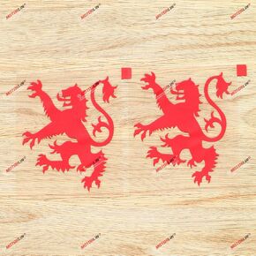 Scottish Lion Rampant Scotland Vinyl Decal Sticker - 2 Pack Red, 4 Inches - No Background for Car Boat Laptop Cup