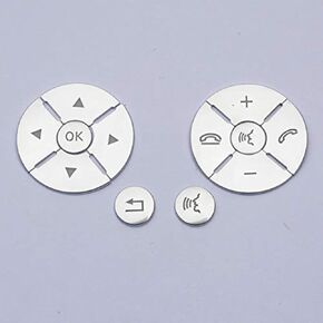 Angelguoguo Black Car Steering Wheel Buttons Trim Cover Sticker for Mercedes Benz C E S GLK Class (Option CB)