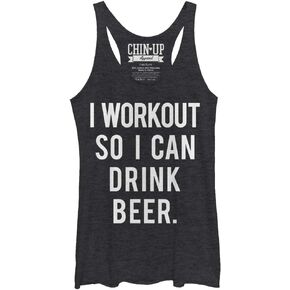 Women's Chin UP Workout for Beer Racerback Tank Top