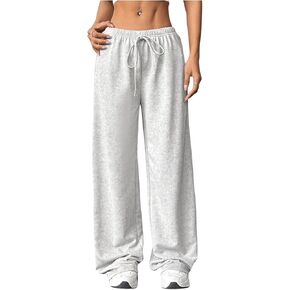 SHENHE Women's Low Rise Loose Sweatpants Y2k Elastic Waist Wide Leg Lounge Sweat Pants