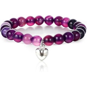 Mabor Prayer Bracelet for Women, Healing Crystal Bracelets for Women Get Well Gift for Women after Surgery Anxiety Bracelet Jewelry Gifts Relaxation Stress Relief Purple Gifts