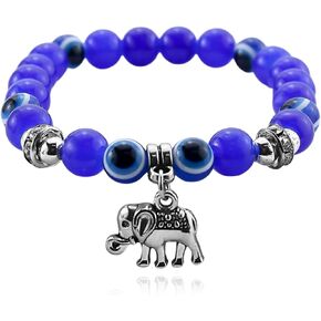 Blue Friendship Bracelet for Women Blue Devil's Eye Bracelet Fashion Charms Blue Bracelet Stretch Woven Blue Friendship Bracelet Blue Friendship Bracelets Beaded Bracelets for Women