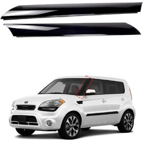 عمود زخرفة الزجاج الأمامي LH RH 2P متوافق مع 2014-2018 Kia Soul، OE 86170B2000 & 86180B2000 C